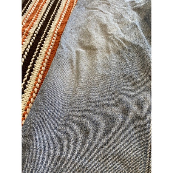 Levis Mens 560 Jeans 34x27 Loose Fit Blue Denim Medium Wash Whiskering Workwear - Picture 8 of 15